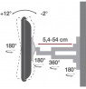 LED/LCD TV Wall Mount 40-65 inch 35kg Swivel Techly