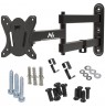Maclean MC-417 Full Motion TV Monitor Wall Mount 13-32" 30kg max. VESA 100x100 Black Powder Coated Universal Holder Bracket Adju