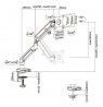 LED/LCD TV Desk Mount 17-32 Inch 1-9kg Gas Spring