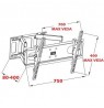 Mount wall for TV ART AR-52 (Wall, 30" - 70", max. 60kg)