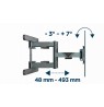 Gembird WM-80ST-01 Full-motion TV wall mount, 40”-80” (50 kg)