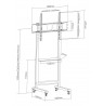 Mobile TV Stand 50-90" 70kg with AV Shelf