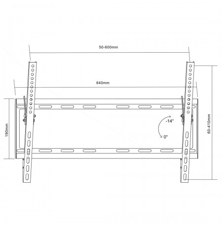 Maclean MC-605 TV Bracket Wall Holder Mount Monitor 32'' - 70" VESA Adjustable Universal 55kg