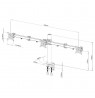 Desktop Swivel Mount for Three Monitors 13-24 Inch 30kg