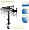 Desktop Swivel Mount for Three Monitors 13-24 Inch 30kg