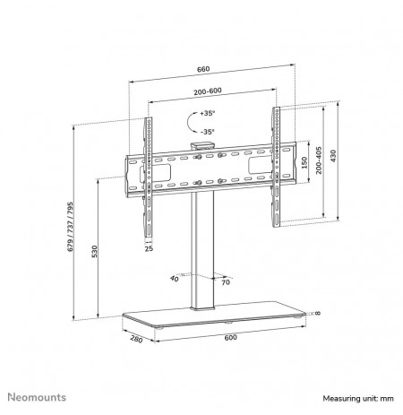Neomounts TV desk stand