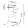 Maclean MC-455 Freestanding Corner TV Stand in Bauhaus Style, Free-standing TV Holder with Two Levels, Made of Wood, Load