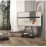Maclean MC-455 Freestanding Corner TV Stand in Bauhaus Style, Free-standing TV Holder with Two Levels, Made of Wood, Load Capaci