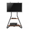 Maclean MC-455 Freestanding Corner TV Stand in Bauhaus Style, Free-standing TV Holder with Two Levels, Made of Wood, Load Capaci