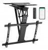 Maclean electric ceiling TV mount, TUYA support, max VESA 600x400, 90st swivel remote control, 32"-75", 35kg, MC-490