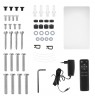 Maclean electric ceiling TV mount, TUYA support, max VESA 600x400, 90st swivel remote control, 23"-65", 30kg, MC-491