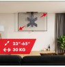 Maclean electric ceiling TV mount, TUYA support, max VESA 600x400, 90st swivel remote control, 23"-65", 30kg, MC-491
