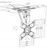Maclean electric ceiling TV mount, TUYA support, max VESA 600x400, 90st swivel remote control, 23"-65", 30kg, MC-491
