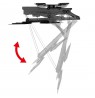 Maclean electric ceiling TV mount, TUYA support, max VESA 600x400, 90st swivel remote control, 23"-65", 30kg, MC-491