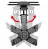 Maclean electric ceiling TV mount, TUYA support, max VESA 600x400, 90st swivel remote control, 23"-65", 30kg, MC-491