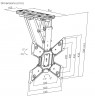 Maclean electric ceiling TV mount, TUYA support, max VESA 600x400, remote control, 23"-55", 30kg, MC-492