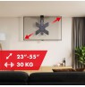 Maclean electric ceiling TV mount, TUYA support, max VESA 600x400, remote control, 23"-55", 30kg, MC-492
