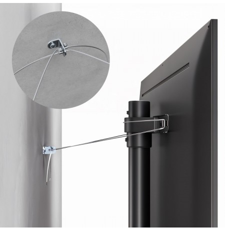 Maclean TV floor stand bracket, 32-70", max. VESA 400x400, max. 40kg, MC-494