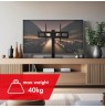 Maclean MC-386 Universal TV Stand Base for Cabinet Dresser Table Desk 32" - 75" 40kg VESA 35° Rotating Temepred Glass Adjustabl