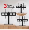 Maclean MC-386 Universal TV Stand Base for Cabinet Dresser Table Desk 32" - 75" 40kg VESA 35° Rotating Temepred Glass Adjustabl