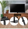 Maclean MC-386 Universal TV Stand Base for Cabinet Dresser Table Desk 32" - 75" 40kg VESA 35° Rotating Temepred Glass Adjustabl