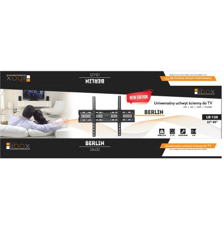 Mount wall for TV Libox Berlin LB-120 (Wall, 37" - 70", max. 50kg)