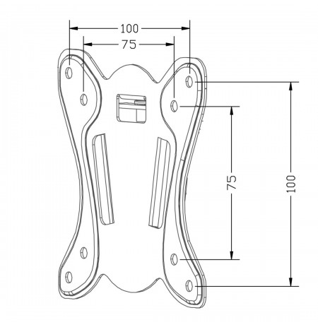 Maclean MC-715A TV Mount, TV Holder, Max VESA 100x100, 13-27", 25kg