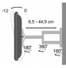 Techly 19-37" Wall Bracket for LED LCD TV Tilt 3 Joints Black" ICA-LCD 2903