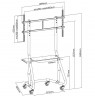 Mobile TV Stand 60-105 Inch 100kg with AV Shelf
