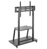 Manhattan TV & Monitor Mount, Trolley Stand, 1 screen, Screen Sizes: 37-100", Black, VESA 200x200 to 800x600mm, Max 150kg, Shelf