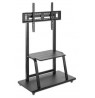 Manhattan TV & Monitor Mount, Trolley Stand, 1 screen, Screen Sizes: 37-100", Black, VESA 200x200 to 800x600mm, Max 150kg, Shelf