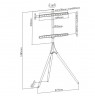 Techly ICA-TR18SAM TV mount 165.1 cm (65") Walnut