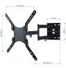 Techly 23-55 Universal LCD TV Wall Mount Bracket Black" ICA-PLB 136M