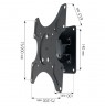 Techly 19-37" Wall Bracket for LED LCD TV Tilt 1 Swivel Black" ICA-LCD 2900B