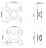 Techly 19-37" Wall Bracket for LED LCD TV Tilt 1 Swivel Black" ICA-LCD 2900B