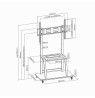 Gembird TVS-100F-01 TV floor stand with caster wheels, 37" - 100", up to 150kg