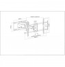Manhattan TV & Monitor Mount, Wall, Full Motion, 1 screen, Screen Sizes: 37-75", Black, VESA 200x200 to 800x400mm, Max 75kg, LFD