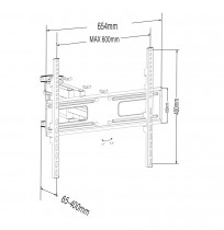 Maclean TV or monitor mount, max VESA 600x400, flat, distance from the wall 41-475mm, 37-80", 50kg, black, MC-832A