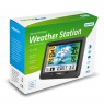 GreenBlue wireless weather station, color, with DCF system, moon phases, barometer, calendar, power adapter, GB540N