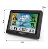 GreenBlue wireless weather station, color, with DCF system, moon phases, barometer, calendar, power adapter, GB540N