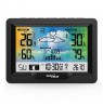 GreenBlue wireless weather station, color, with DCF system, moon phases, barometer, calendar, power adapter, GB540N