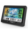 GreenBlue wireless weather station, color, with DCF system, moon phases, barometer, calendar, power adapter, GB540N