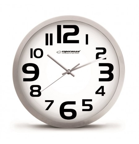 Esperanza EHC013W Wall Clock - Zurich - Black Quartz clock Oval Black, White