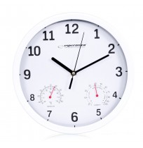 Clock wall Esperanza LYON EHC016W (silver color, white color)