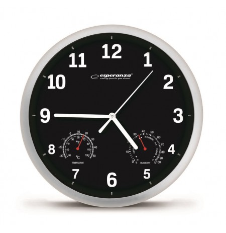 Clock wall Esperanza LYON EHC016K (black color)