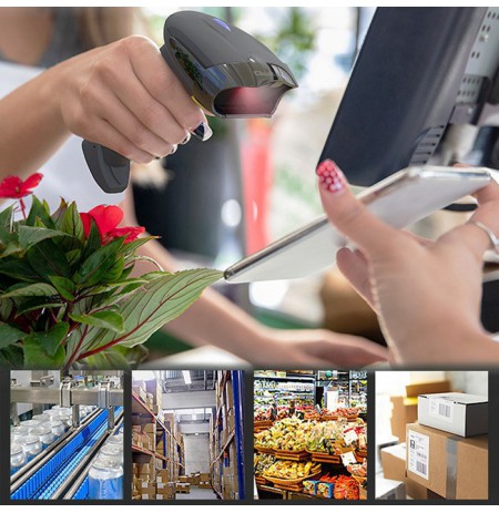 Qoltec 50856 Wireless barcode scanner 1D 2D | 2.4GHz