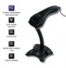 Qoltec 50861 Wired Laser Barcode Scanner 1D