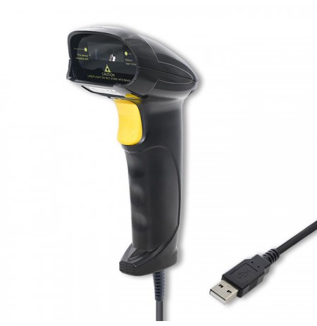 Qoltec 50876 Laser scanner 1D | USB | Black