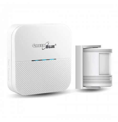 GreenBlue GB212 Wireless input siren, motion sensor 52 white tunes, 230V, max. 8 sensors