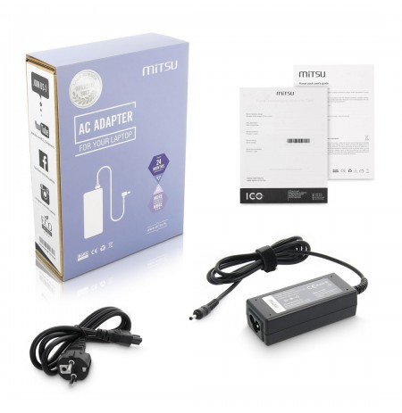 notebook charger mitsu 19v 2.37a (3.0x1.1) - asus, acer
